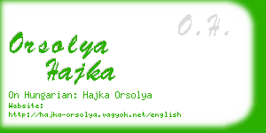 orsolya hajka business card